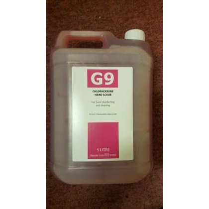 G9 Chlorhexidine Handscrub 4% 5 Litre G9 Chlorhexidine Handscrub 4% 5 Litre