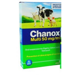 Chanox Multi 50 mg/ml, Oral Suspension 1 litre, POM-V Chanox Multi 50 mg/ml, Oral Suspension 1 litre, POM-V