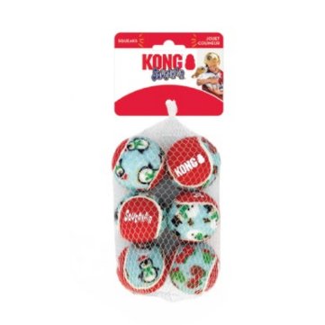 KONG Holiday SqueakAir Balls 6-pk KONG Holiday SqueakAir Balls 6-pk