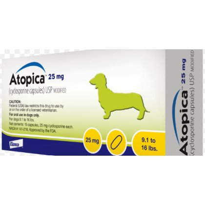 Atopica Soft Capsules for Dogs POM-V