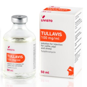 Tullavis 100 mg/ml solution for injection for cattle, pigs and sheep POM-V