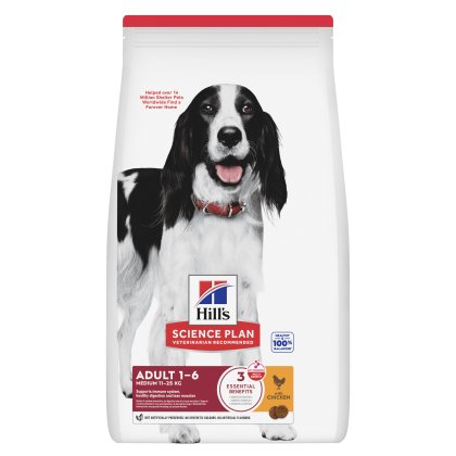 Hills SP Adult Medium Dry Dog-Chicken Flavour Hills SP Adult Medium Dry Dog-Chicken Flavour