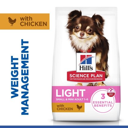 Hills SP Adult Light Small & Mini (up to 10kg) Dry Dog Chicken Flavour Hills SP Adult Light Small & Mini (up to 10kg) Dry Dog Chicken Flavour