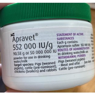 Apravet 552 IU/mg powder 90.58 gram, POM-V Apravet 552 IU/mg powder 90.58 gram, POM-V