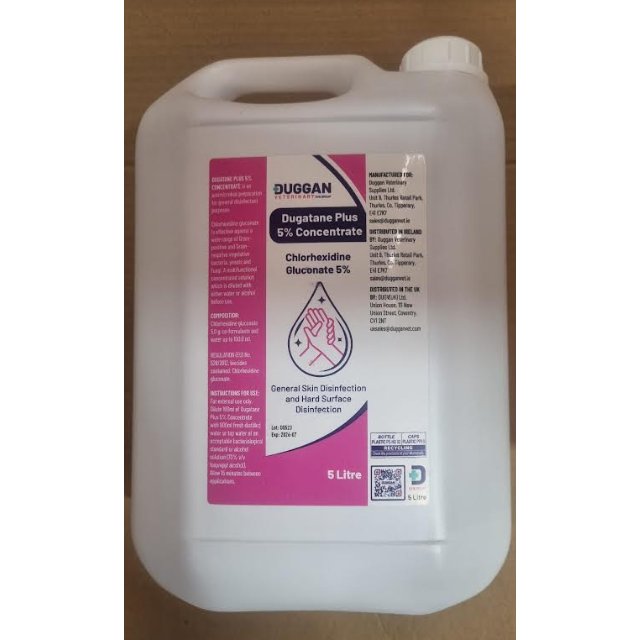 Dugatane Plus Scrub 5ltr (HiBitane PLUS 5% Concentrate) Dugatane Plus Scrub 5ltr (HiBitane PLUS 5% Concentrate)