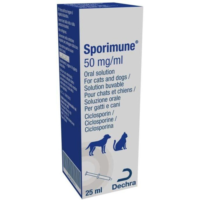 Sporimune? 50 mg/ml Oral Solution for Cats and Dogs, POM-V