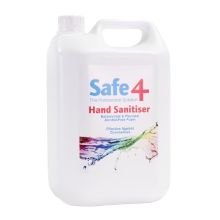 Safe4 Hand Sanitiser Alcohol-Free Foam Safe4 Hand Sanitiser Alcohol-Free Foam